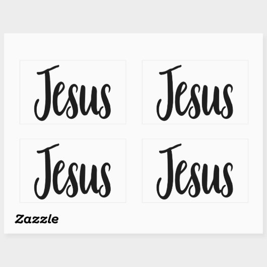 イエスゴスペル・グラフィックス美学キリスト教引用文 長方形シール (シート)