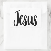 イエスゴスペル・グラフィックス美学キリスト教引用文 長方形シール (バッグ)