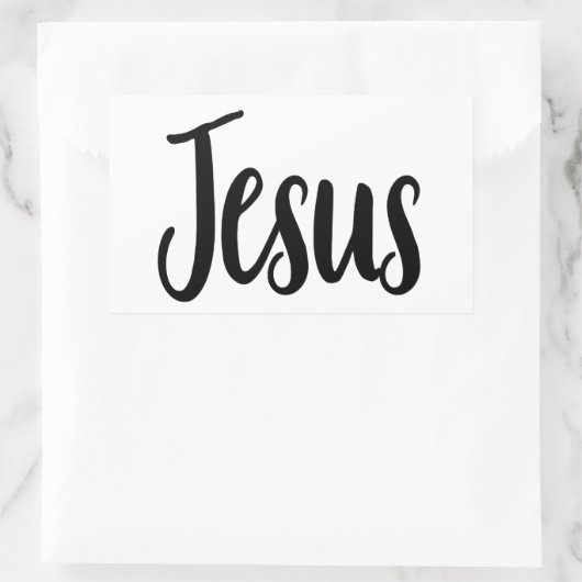 イエスゴスペル・グラフィックス美学キリスト教引用文 長方形シール (バッグ)