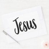 イエスゴスペル・グラフィックス美学キリスト教引用文 長方形シール (封筒)