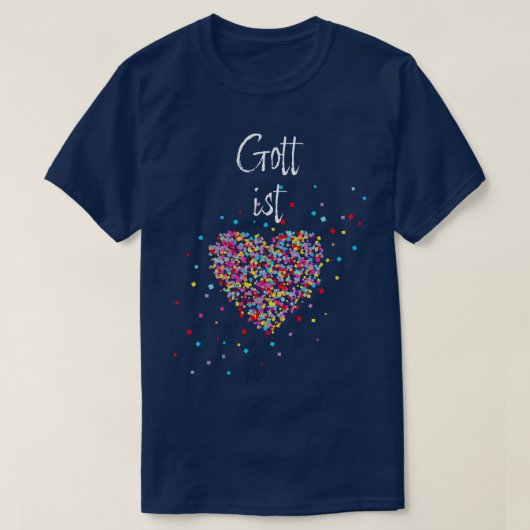 イエスゴッド信仰ハート教会ラブギフト Tシャツ (デザイン正面)