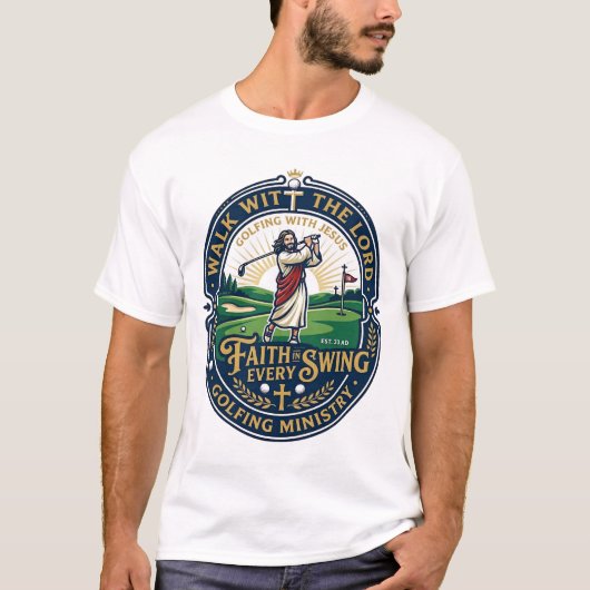イエスゴルフシャツ信仰に基づくデザイン_1 Tシャツ (正面)
