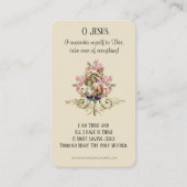 イエスサリーハートヴァージンメアリー祈りの言葉座席表 プレイスカード (裏面)