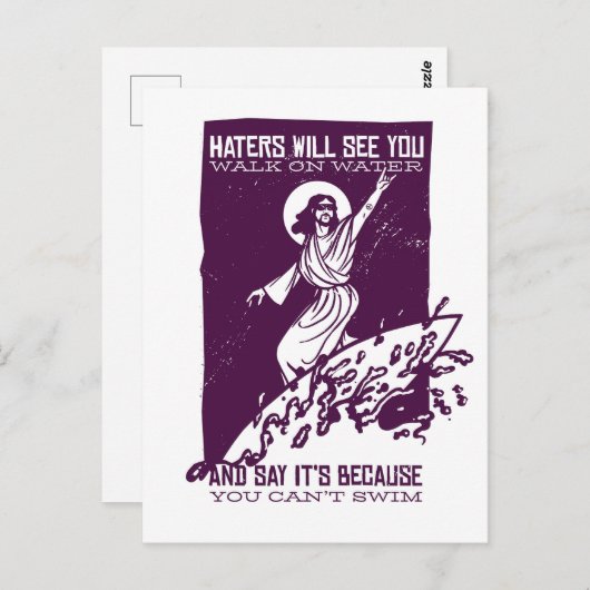 イエスサーフおもしろい引用文 ポストカード (正面/裏面)