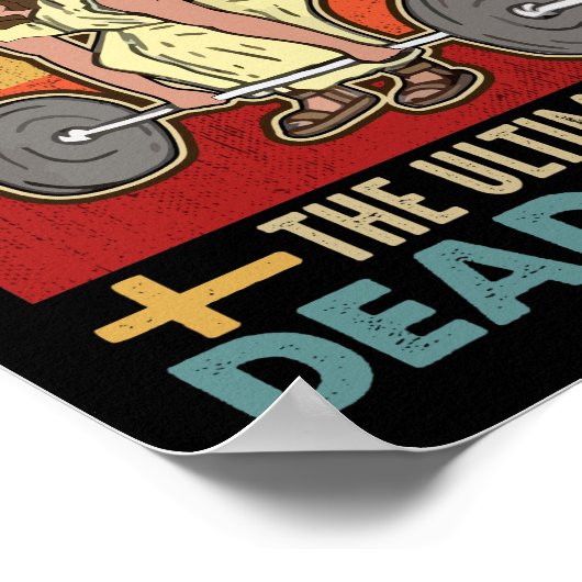 イエスザ究極のデッドリフターおもしろいトレーニングジム ポスター (角)