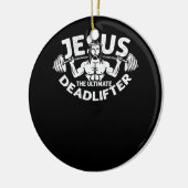 イエスザ究極のデッドリフタージムフィットネスアスリート セラミックオーナメント (左)