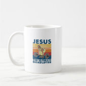 イエスザ究極のデッドリフターフィットネスヴィンテージ コーヒーマグカップ (左)