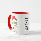 イエススタイリッシュはクリスマスだけでなく人生のためだ マグカップ (正面左)