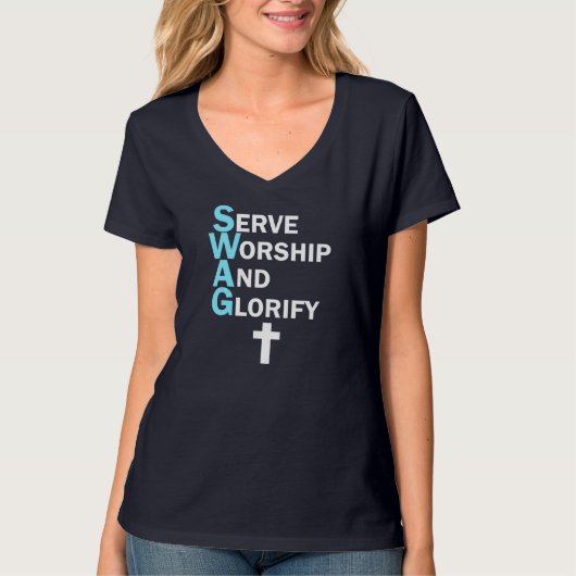 イエススワッグは信仰を礼拝し、信仰を賛美する Tシャツ (正面)