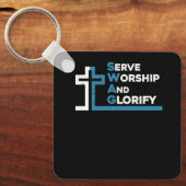 イエススワッグ礼拝の信義栄光C キーホルダー (正面)