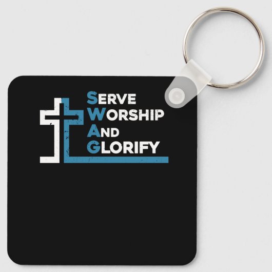 イエススワッグ礼拝の信義栄光C キーホルダー (裏面)