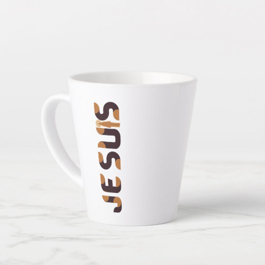 イエスス杯 カフェラテマグ (左アングル)