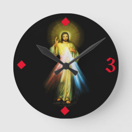 イエスス神聖慈悲の時間時計 ラウンド壁時計