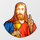 イエスス聖餐式ステンドガフェイクラス ウィンドウサイン (シート)