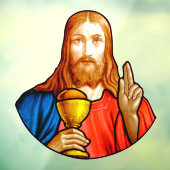 イエスス聖餐式ステンドガフェイクラス ウィンドウサイン (シート3)