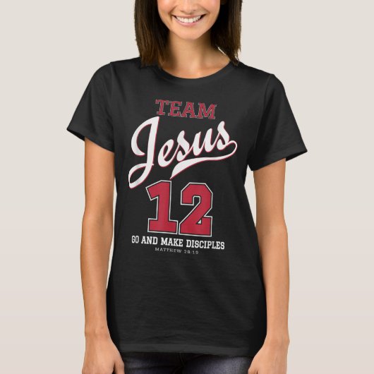 イエスズスと野球チームのイエスクリスチャン Tシャツ (正面)