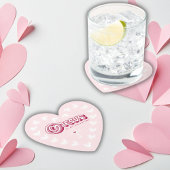 イエスズスバレンタインクリスチャンかわいいハートレトロ ペーパーコースター