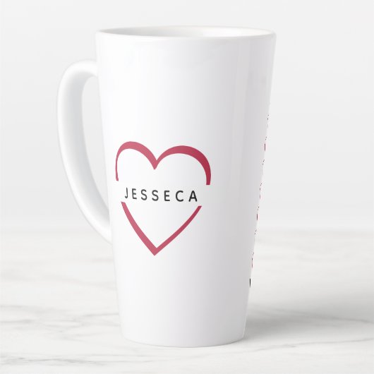 イエスズスマイバレンタインハートクロス カフェラテマグ (左アングル)