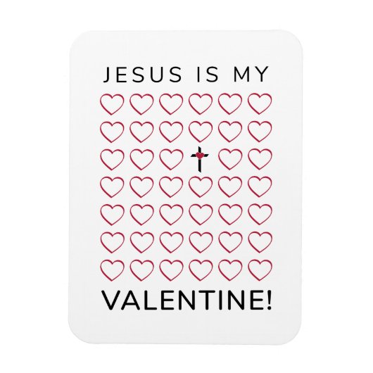 イエスズスマイバレンタインハートクロス マグネット (縦)