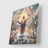 イエスセレネ天国オブダックス スクエア壁時計 (傾斜)