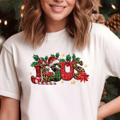 イエスタイポグラフィキリスト教信仰クリスマス トライブレンドＴシャツ