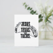 イエステキサス州とタコスおもしろいフードチンコデマヨ インビテーションポストカード (スタンド正面)
