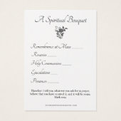 イエスディン慈悲スピリチュアルブーケ祈りの言葉ホリー (裏面)