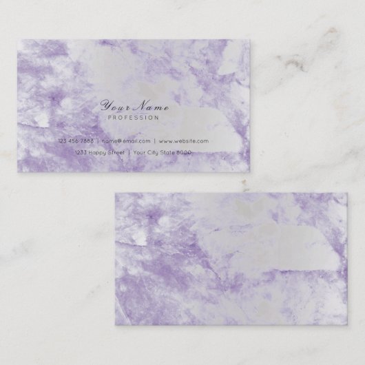 イエストパープルシルバーメタリックマーブルグレー 名刺 (正面/裏面)