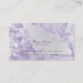 イエストパープルシルバーメタリックマーブルグレー 名刺 (正面)
