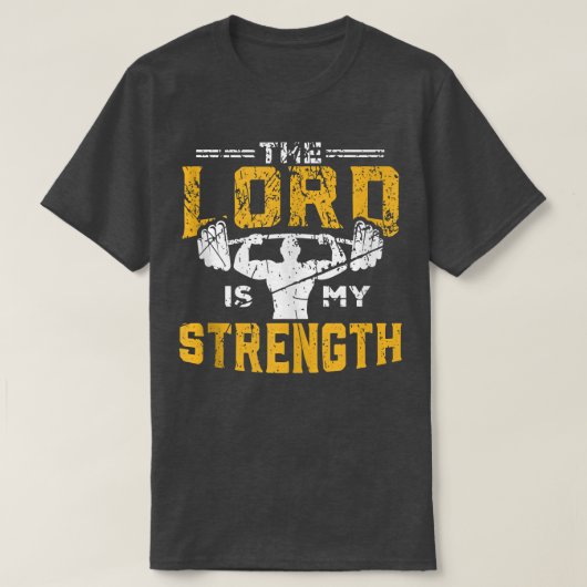 イエストレーニング主は私の強いクリスチャンギー Tシャツ (デザイン正面)