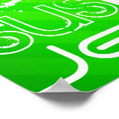 イエスネオン緑ストライプ色 ポスター (角)