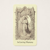 イエスノッキングラテン葬儀祈りの言葉メモリアルカード (正面)
