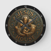 イエスハウス聖家族 ラウンド壁時計 (正面)