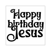 イエスハッピーバースデークリスマススススススクエアウッド ラバースタンプ (インプリント)