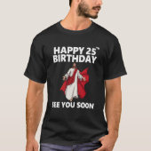 イエスハッピー25誕生日すぐクリスチャンMを見る Tシャツ (正面)