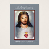 イエスハートカトリック葬儀記念聖札 –  (正面)