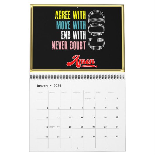 イエスバイブル引用文とことわざ カレンダー (1月 2026)