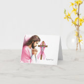 イエスパーソナライズされたの乳祈がん カード (黄色い花)