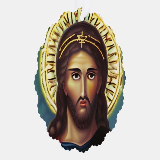 イエスパーソナライズされたクリスマス宗教信者 オーナメントカード (右)