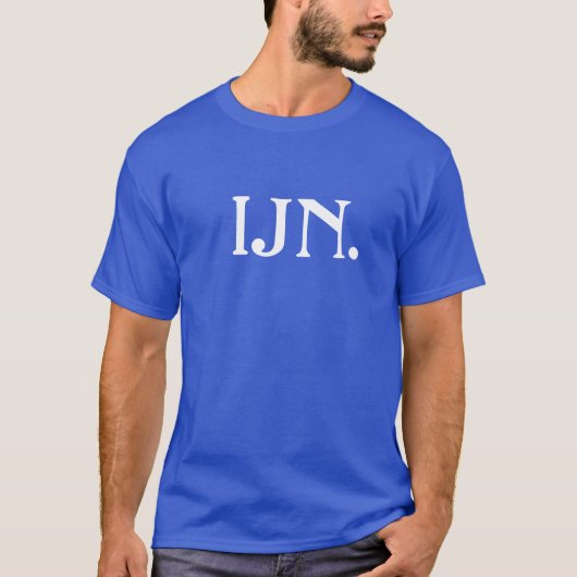 イエスパーソナライズされた様のTシャツの「IJN」 Tシャツ (正面)