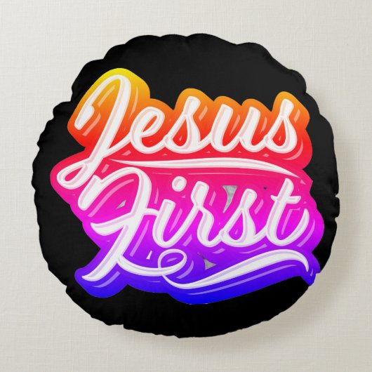 イエスファースト・ブライトカラー ラウンドクッション (正面)