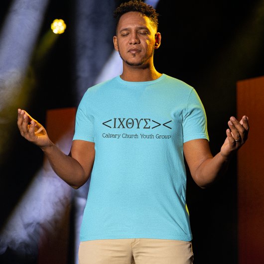 イエスフィッシュエモティコン教会グループカスタムのシャツ Tシャツ