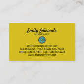 イエスフィッシュトリニティのステンドグラスのロゴ 名刺 (裏面)