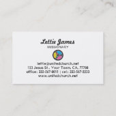 イエスフィッシュトリニティ数々のステンドグラス色ロゴ 名刺 (裏面)