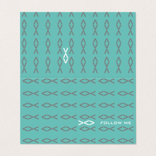 イエスフィッシュ文字 名刺 (外部フラット)