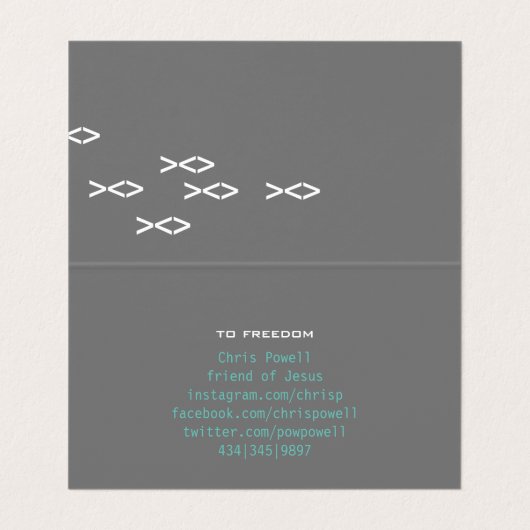 イエスフィッシュ文字 名刺 (内部フラット)