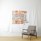 イエスフラネルスパンプキンスセーター恵み タペストリー (インサイチュ(横))