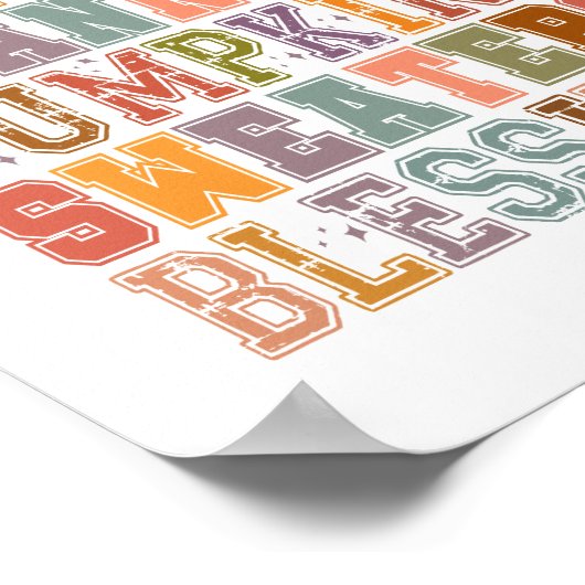 イエスフラネルスパンプキンスセーター恵み ポスター (角)