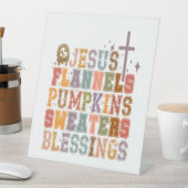イエスフラネルスパンプキンスセーター恵み 台座サイン (インサイチュ)