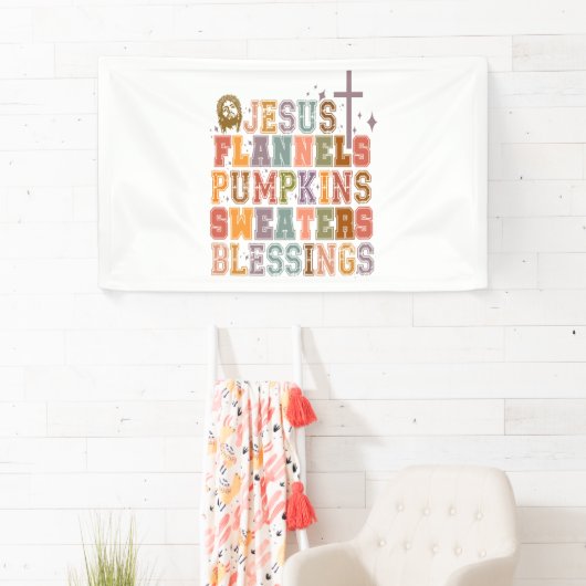 イエスフラネルスパンプキンスセーター恵み 横断幕 (インサイチュ)